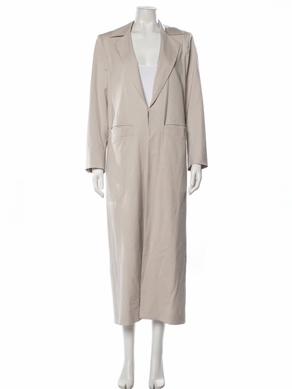 Reformation Long Cream Coat